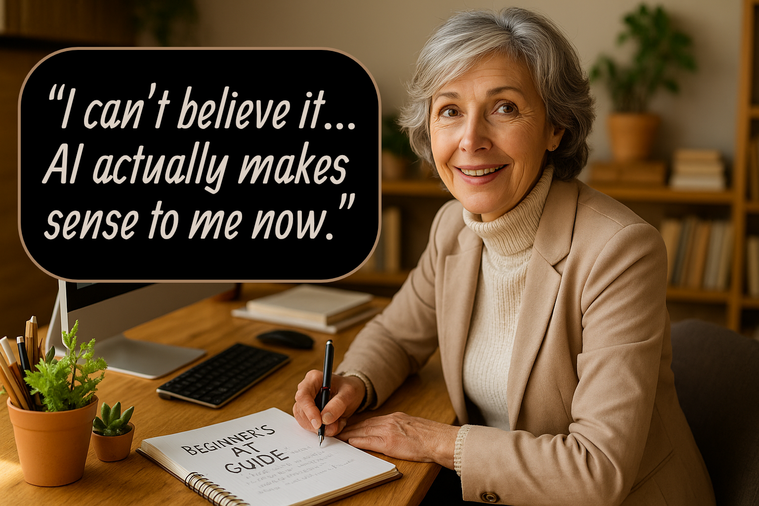 Woman understanding AI for the 1st time in her life